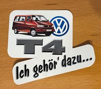 1x VW Volkswagen T4 rot Stuco Aufkleber Ich gehör dazu neuwertig Niedersachsen - Lauenau Vorschau