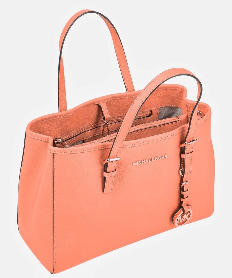 NEUE Michael Kors Jet Set Travel Handtasche Grapefruit Saffiano in Recklinghausen