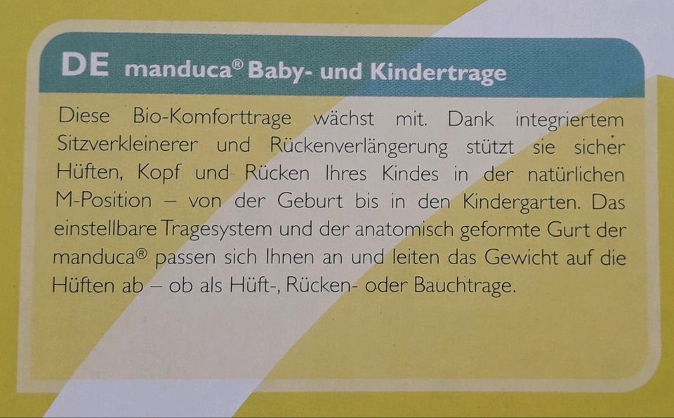 Manduca Babytrage/Kindertrage braun/beige in Hattersheim am Main