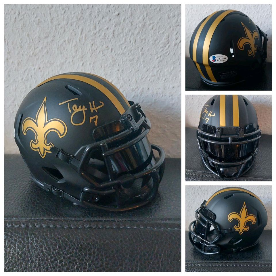 NFL New Orleans Saints Taysom Hill Eclipse Mini Helm Autogramm in Paderborn