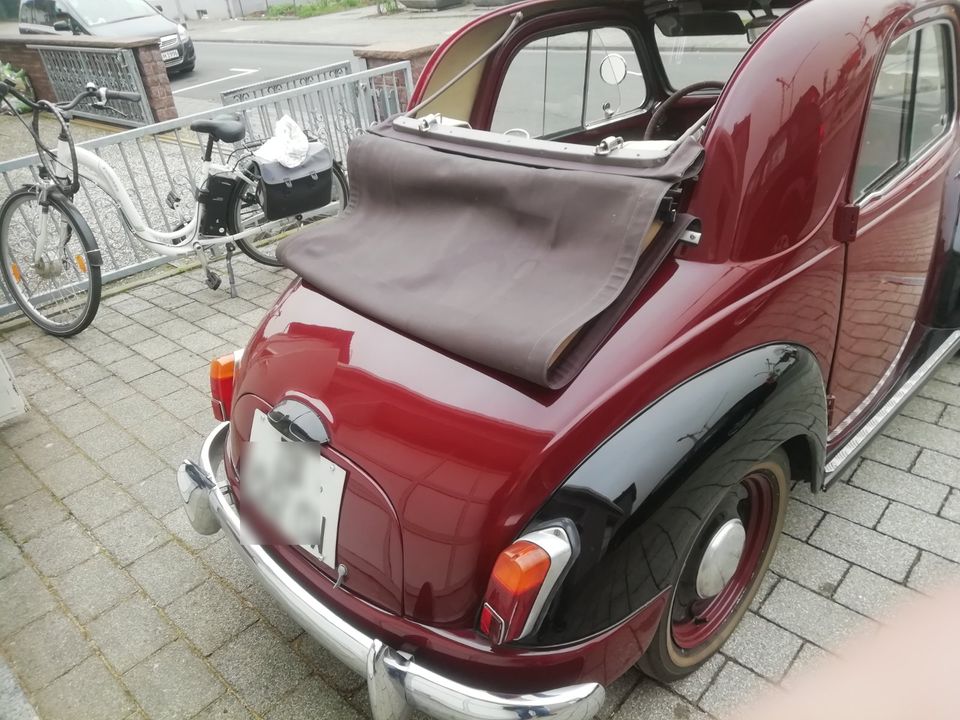 Fiat 500 C Topolino Oldtimer Kleinwagen Kabriolett 1955 in Raunheim