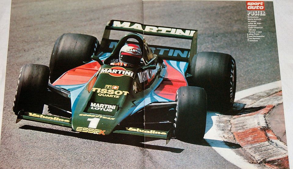 Lotus 80 Formel 1 - Mario Andretti - altes Poster von 1979 in Verden