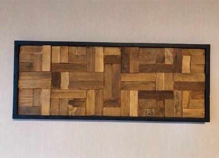 Holzbilder Holz Bilder Wandbilder Teakholz 2 Stück 100x40cm in Bad Nenndorf