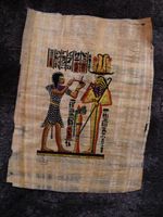 Papyrus Ägypten handgemalt aus Kairo ca 34 x 44 cm Nordrhein-Westfalen - Dormagen Vorschau