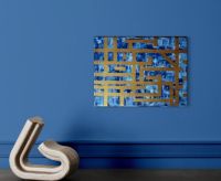 Acryl Gemälde gespannte Leinwand Abstrakt Gold Blau Nordrhein-Westfalen - Troisdorf Vorschau