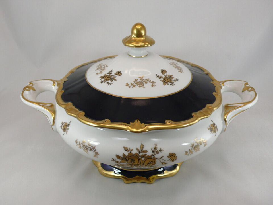 ❗Weimar Katharina Große Terrine Echt Kobalt Cobalt und Gold❗ in Essen