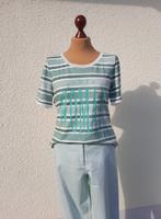 NEU Marc Aurel Shirt 42 weiß grün gestreift Motto-Druck Kurzarm Bayern - Forchheim Vorschau
