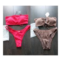 Zaful Bikini Gr.40/M/L rot braun Neu mit Etikett Bandeau Bayern - Geisenhausen Vorschau