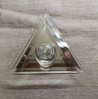 Teelichthalter aus Glas & Spiegel Dreieckform ca.14,5 cm_ungebrau Bayern - Obersinn Vorschau