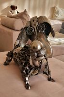 Hunde Skultur Metall Hund Kunst Figur Dog Art Deco Unikat Hessen - Bad Homburg Vorschau