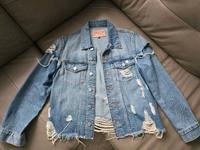 Only Damen Jeansjacke Gr. 40 blau destroyed used sehr gut NP 60 € Nordrhein-Westfalen - Jülich Vorschau
