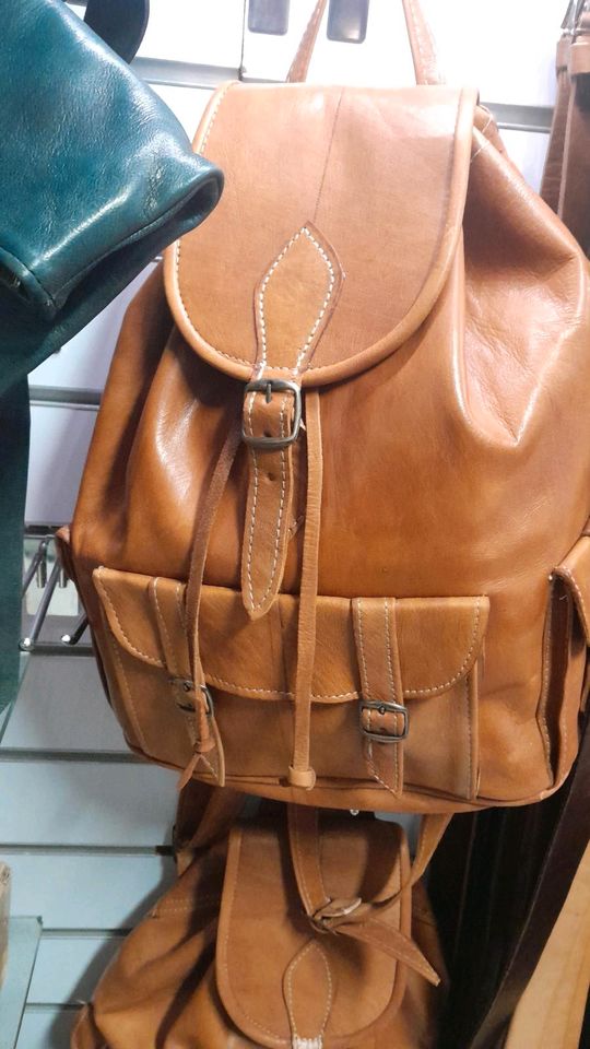 Leder Tasche Rucksack echter Leder aus Marrakesch in Bonn