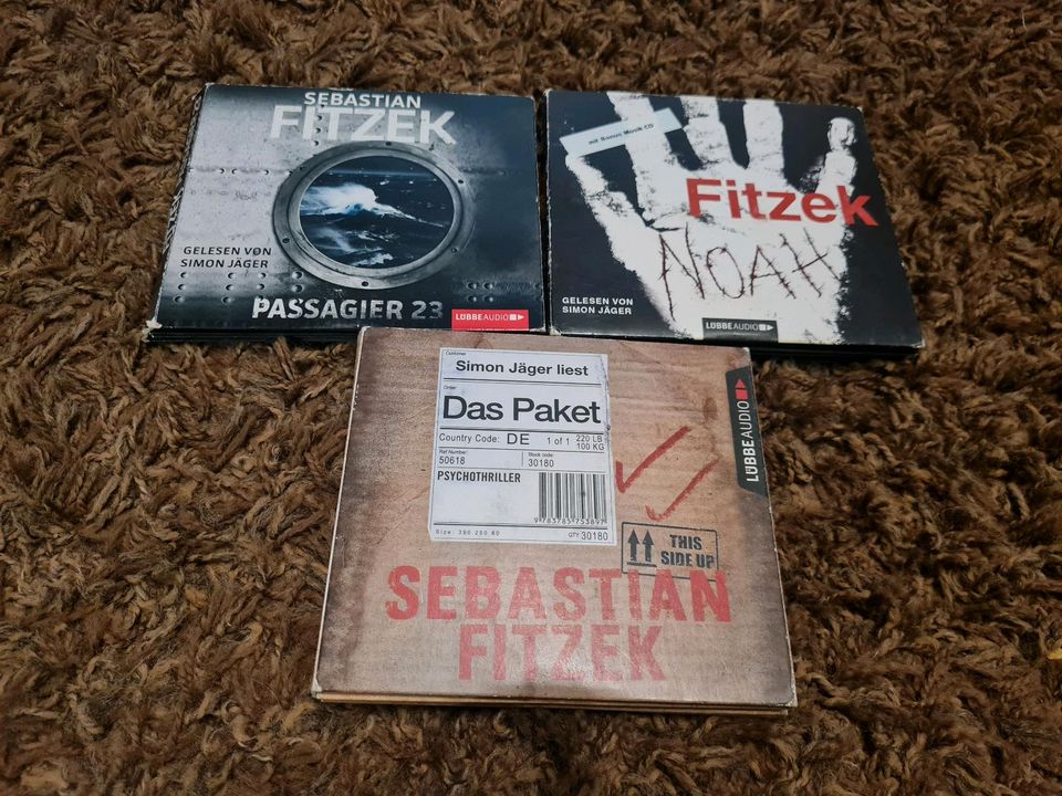 3 Hörbücher - Sebastian Fitzek / Das Paket / Noah / Passagier 23 in Luckenwalde