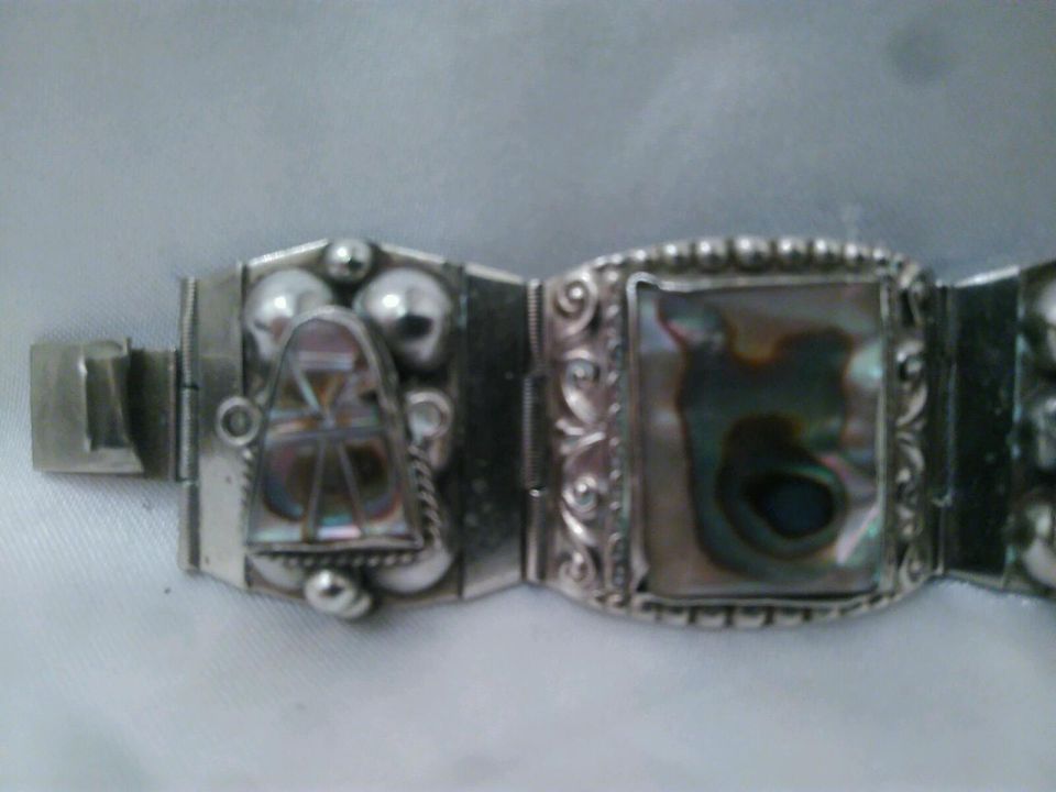 Armband 925er Silber  Mexiko Taxco Abalone Vintage in Hilchenbach