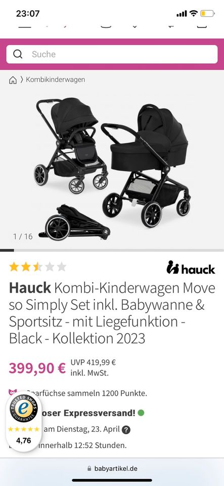 Kombi Kinderwagen von Hauck in Dortmund