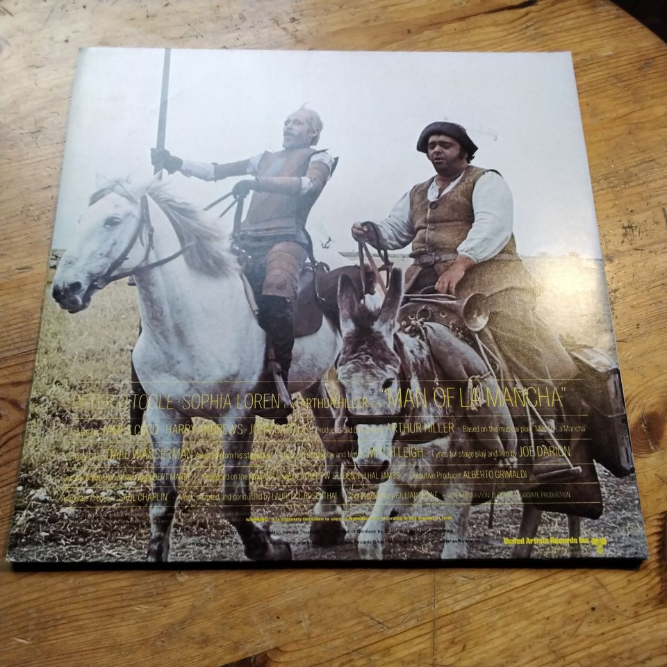 Man of La Mancha Soundtrack LP 1972 UA Vinyl nm Sophia Loren OST! in Kiel