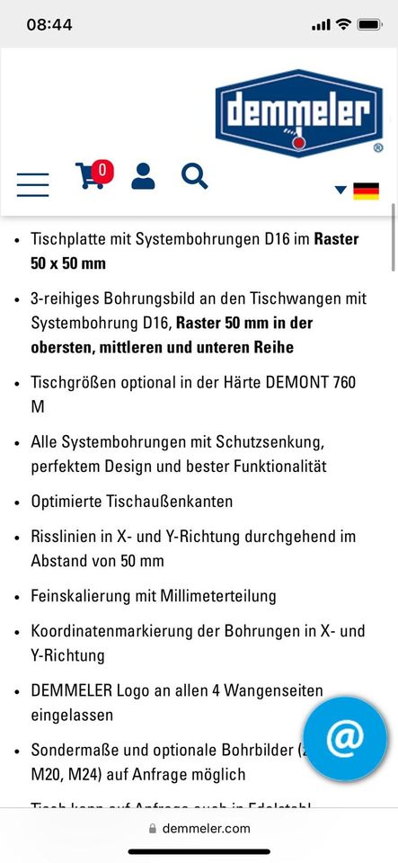 Lochtisch,  Schweißtisch, Richttisch der Marke Demmeler in Leegebruch