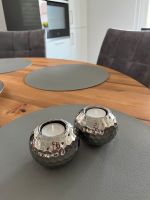 2 Teelichthalter Kerzenglas Muster Silber Hessen - Gießen Vorschau