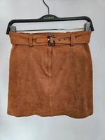 Veloursleder-Imitat Minirock hellbraun faux suede Gr. 32-34 Nordrhein-Westfalen - Goch Vorschau