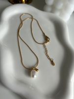 Halskette mit Süßwasser Perle , vergoldet Berlin - Mitte Vorschau