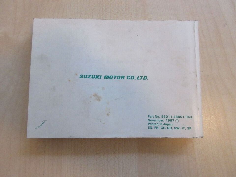 Suzuki GSX 1100 F Betriebsanleitung Owners Manual 1988 in Gelsenkirchen