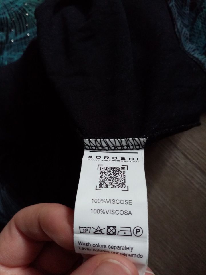 Koröshi - Shirt blau / schwarz (Gr. S / 36, Viskose) in Freiberg