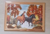 Wandbild, mit Holzrahmen, Pferde, mit Steinen, noch in OVP-Folie Niedersachsen - Embsen Vorschau