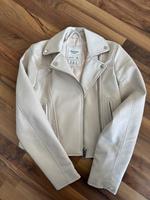 Abercrombie & Fitch Biker Kunstleder Jacke Beige Sachsen-Anhalt - Halle Vorschau