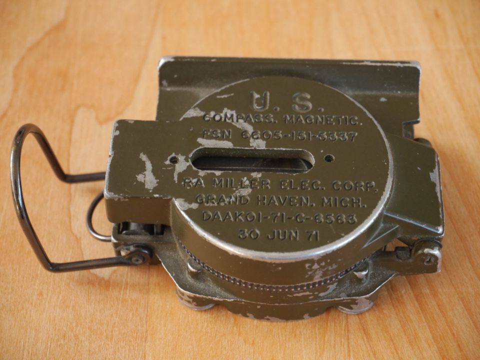 Original U.S. Army Compass, US Armee Kompass, 70er Jahre in Bodman-Ludwigshafen