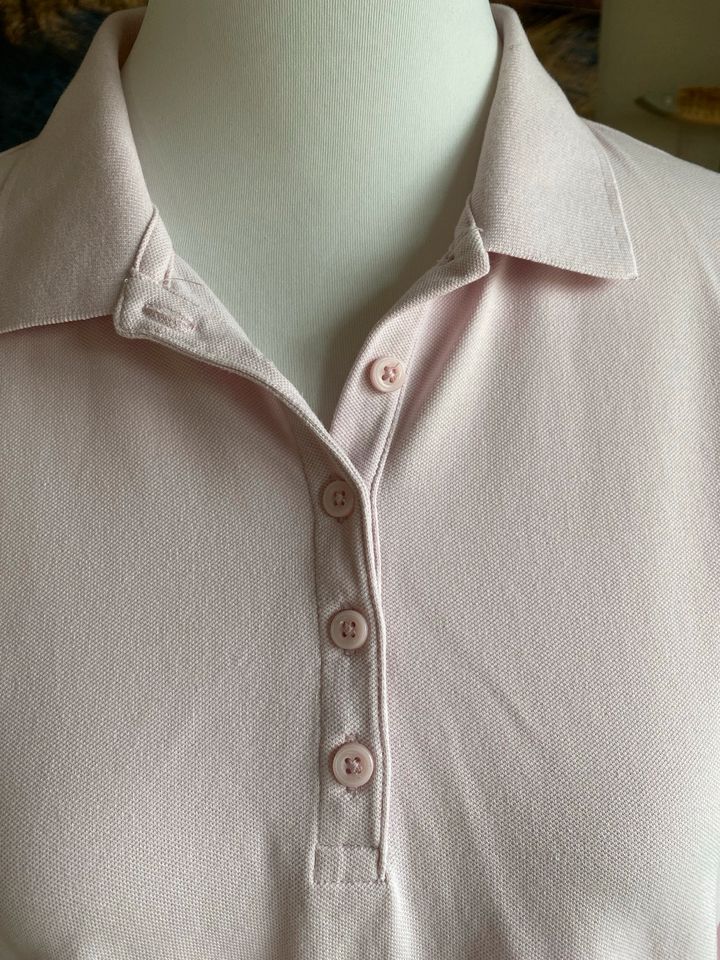 Shirt, Langarm, Polo, Gr 42(XL), rosa, rose, Montego in Bous