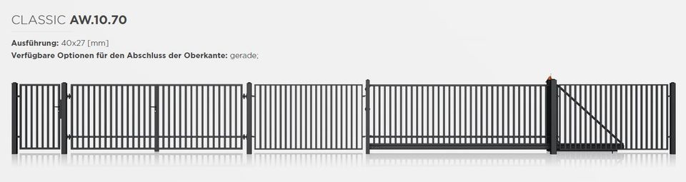 Zweiflügeltor Zaunelement Schiebetor Pforte Sichtschutz AW.10.70 in Wetter (Ruhr)