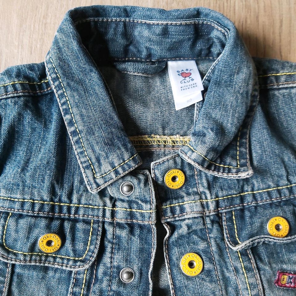 Gr 80 Jeansjacke blau Babyclub C&A in Geldern