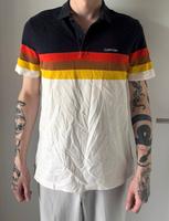 Calvin Klein Polo-Shirt in Weiß mit bunten Streifen Größe M Dresden - Löbtau-Nord Vorschau