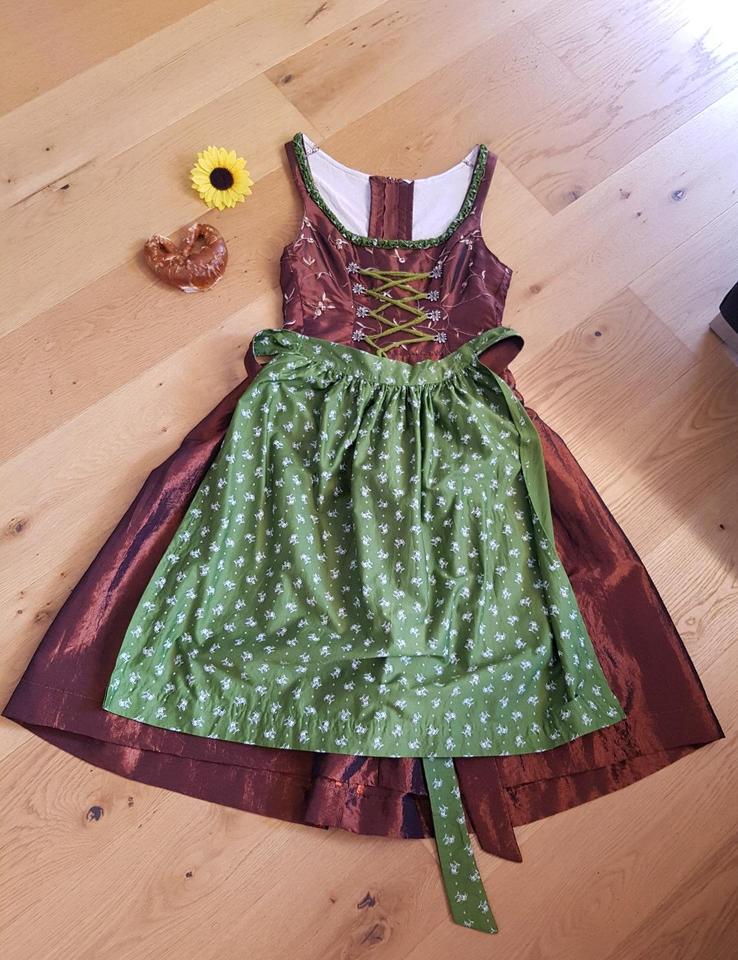 Damendirndl, handmade, Größe ca. 38, braun, grün, Dirndl, Kleid in Riedenburg