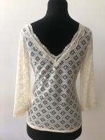 Creme United Col.off Benetton Boho Spitzenshirt V-Ausschnitt XS Bayern - Lauf a.d. Pegnitz Vorschau