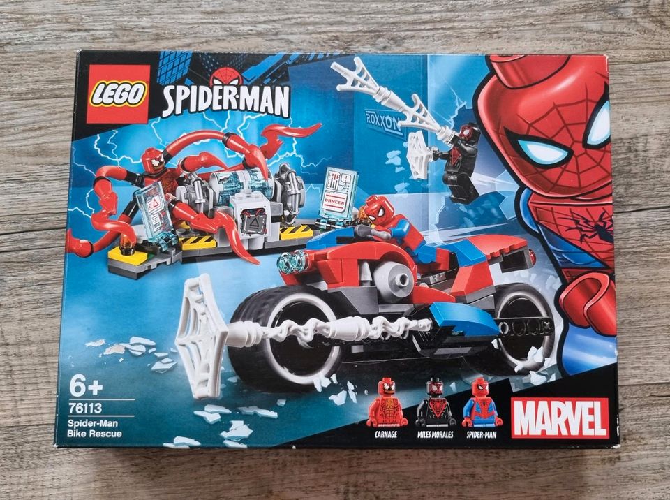 LEGO 76113 Marvel Super Heroes Spider-Man Motorradrettung , 6+ in Blaichach