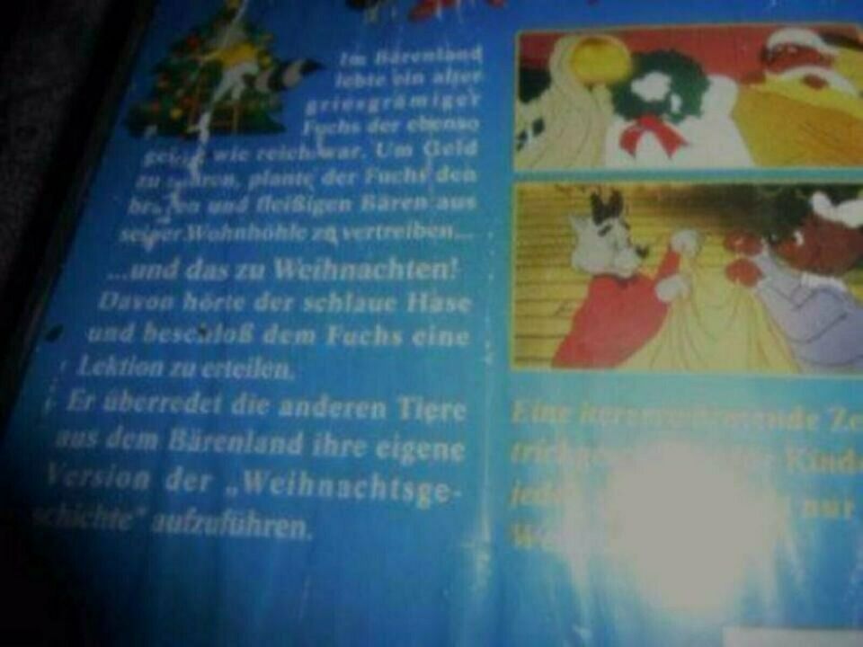 VHS Trickfilm Weihnachten im Bärenland,ab 0 J., 60 Min. in Schmölln