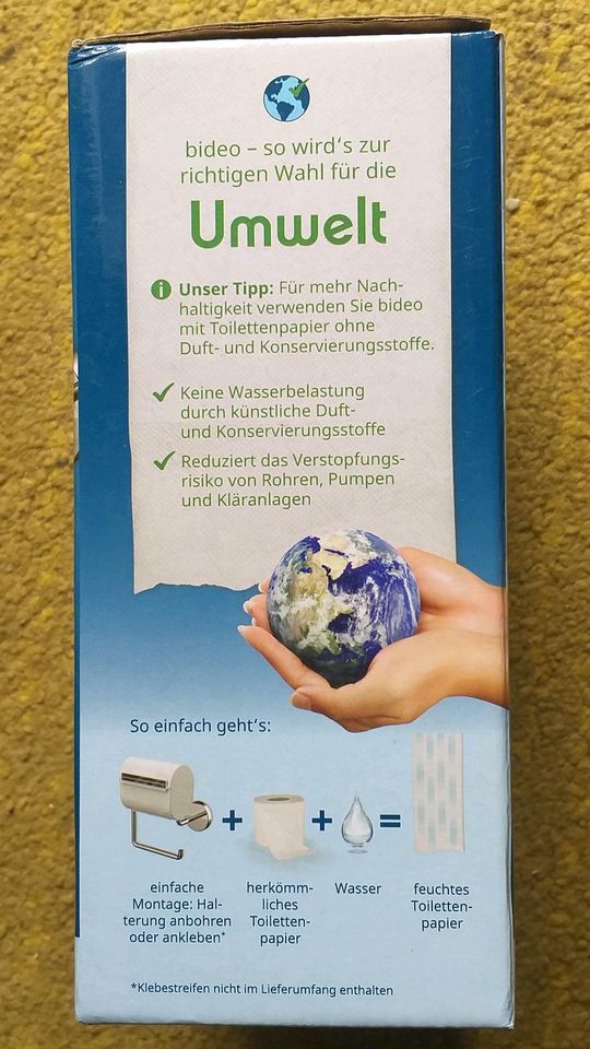 BIDEO ToilettenpapierBEFEUCHTER-Halter NEU in OVP Höhle der Löwen in Berlin