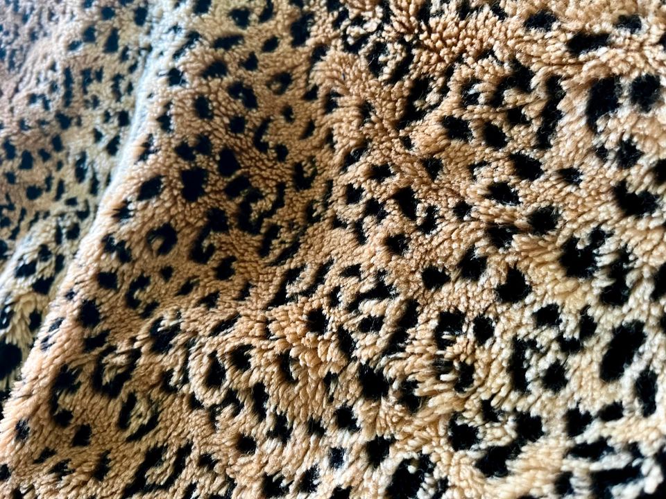 Große Leopardendecke und Kissen Neuwertig Leo in Nittenau