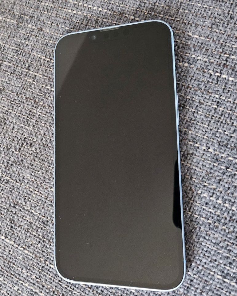 Apple iPhone 14 128 GB Blau mit OVP (sehr guter Zustand) in Eckental 