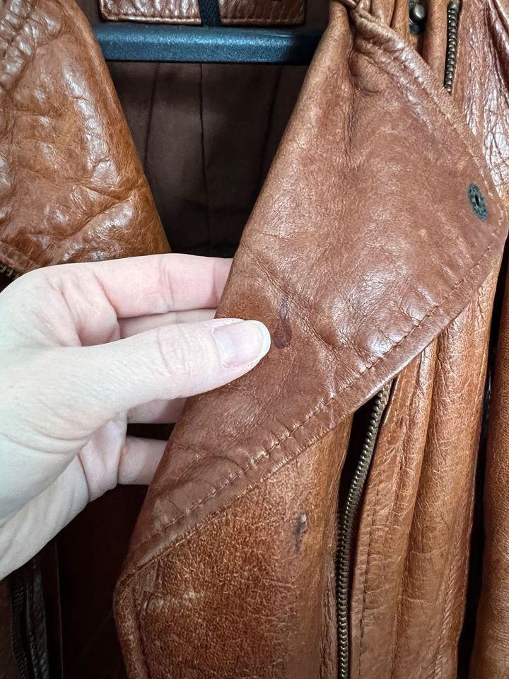 Echtleder Lederjacke Zara Cognac M in Würzburg