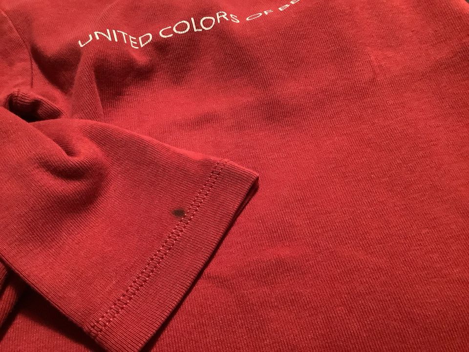 Benetton Langarmshirt Gr. 80/86 rot in Schwalmstadt