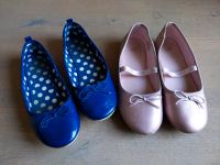 2 Paar H&M Ballerinas blau Lack rosa Satin Glitzer 33 Bayern - Nordendorf Vorschau