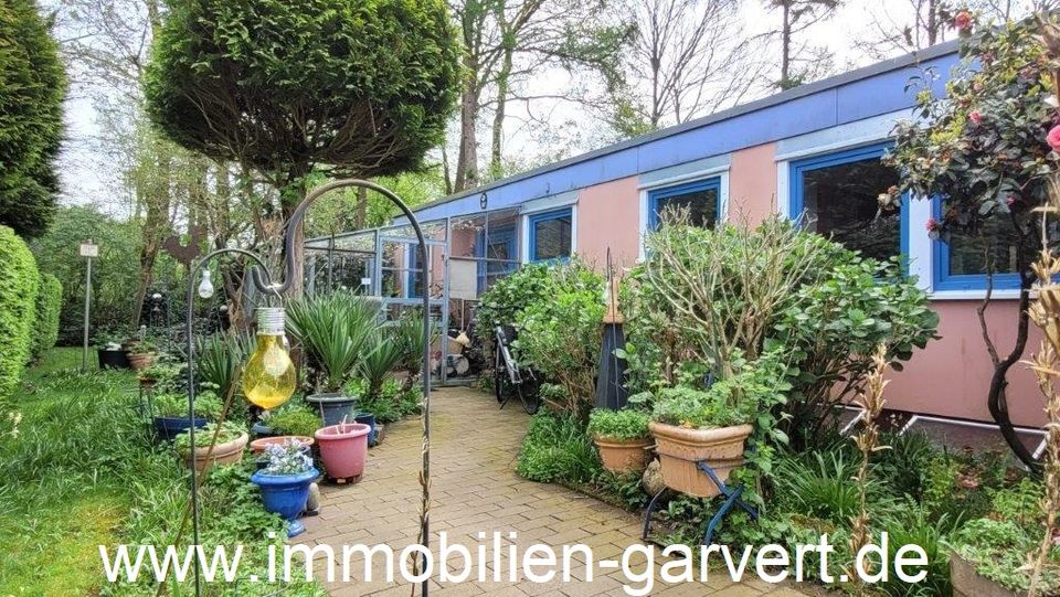 Bequem! Bungalow mit großer Gartenoase und Garage, ruhige, naturnahe Ortsrandlage in Wulfen-Barkenberg in Dorsten