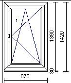 Schüco Kunststoff-Fenster 875mm X 1390mm (3-Stück)[F.35] Sachsen - Glauchau Vorschau