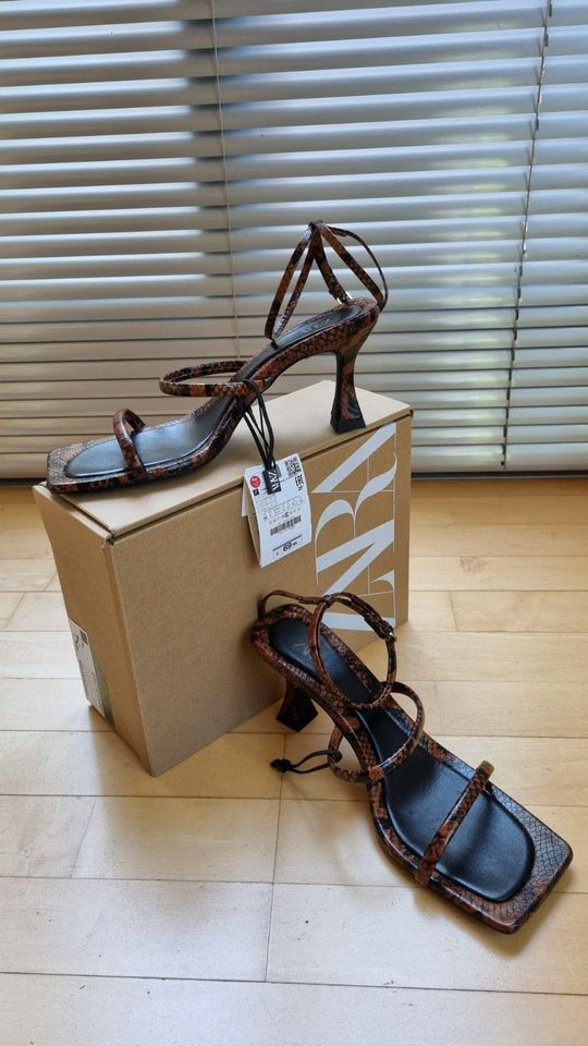 *ZARA* Echt Leder Riemchen Sandalen Braun 39 NP69,95€ NEU! in Ingolstadt