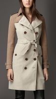 Burberry London Trench Coat mit Leder Ärmel und Schultern Gr. XS Berlin - Charlottenburg Vorschau