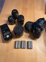Nikon D200 Kamera  mit 5 Objektiven, Blitz, Tasche evtl. Tausch Bayern - Baldham Vorschau