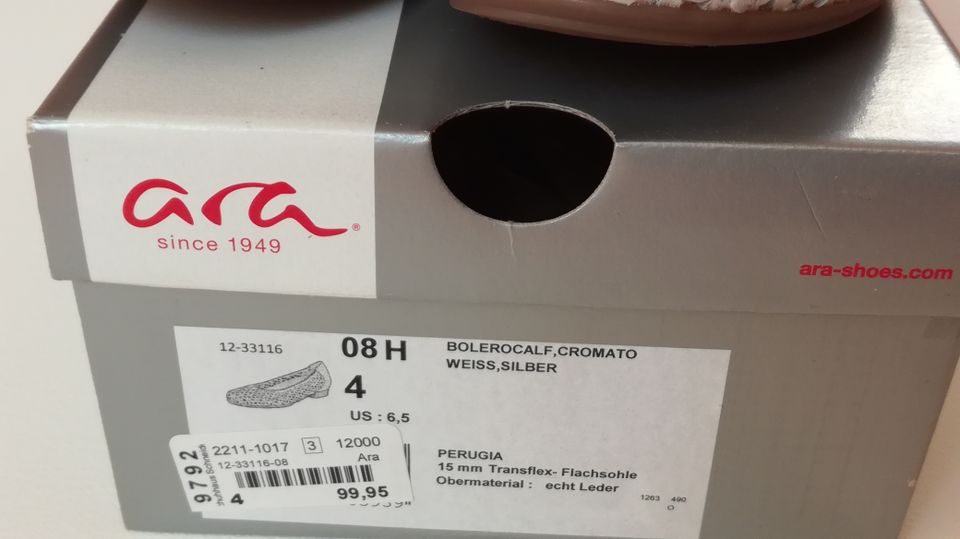 Ballerinas Gr. 37 von ara since 1949 – wie neu in Niederwiesa