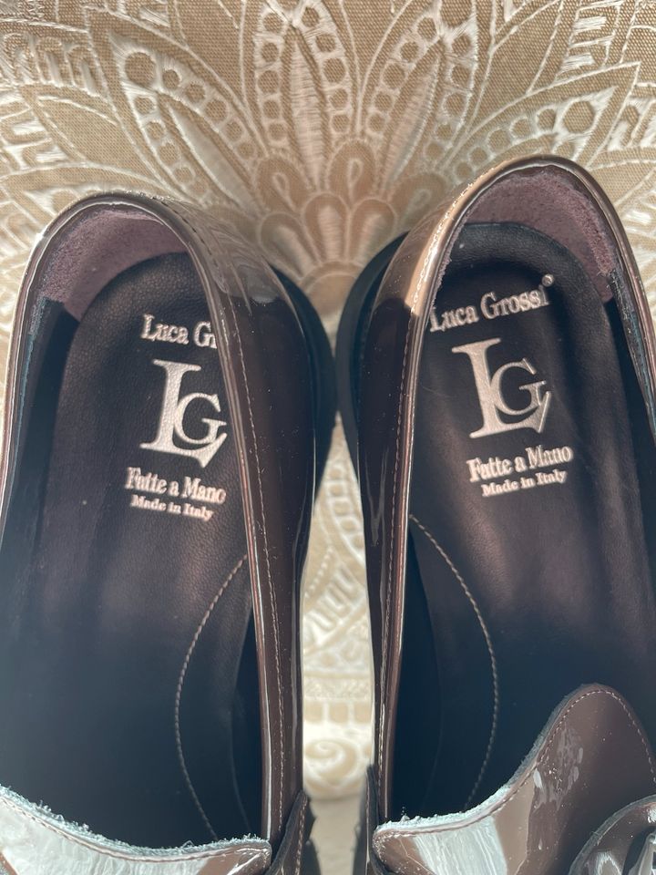 Luca Grossi Loafer Lack Khaki Größe 41 neu in Essen